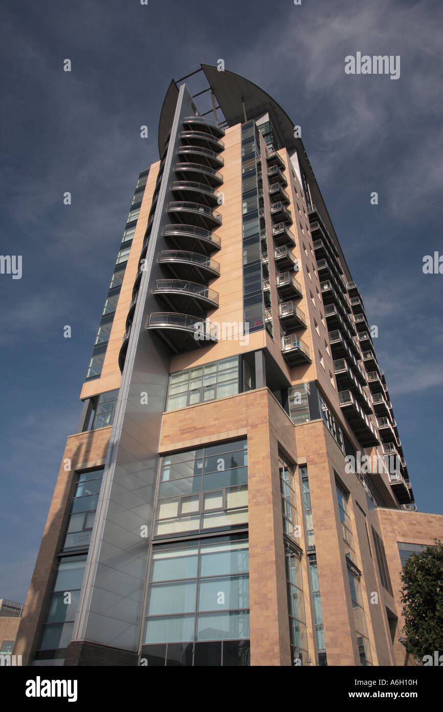 Imperial Point high rise block Salford Quays Manchester Stock Photo Alamy