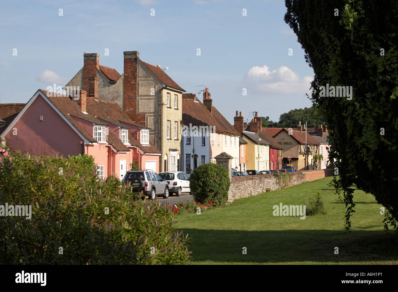 Houses in pretty historic village of Clare Cambridgeshire England UK ...