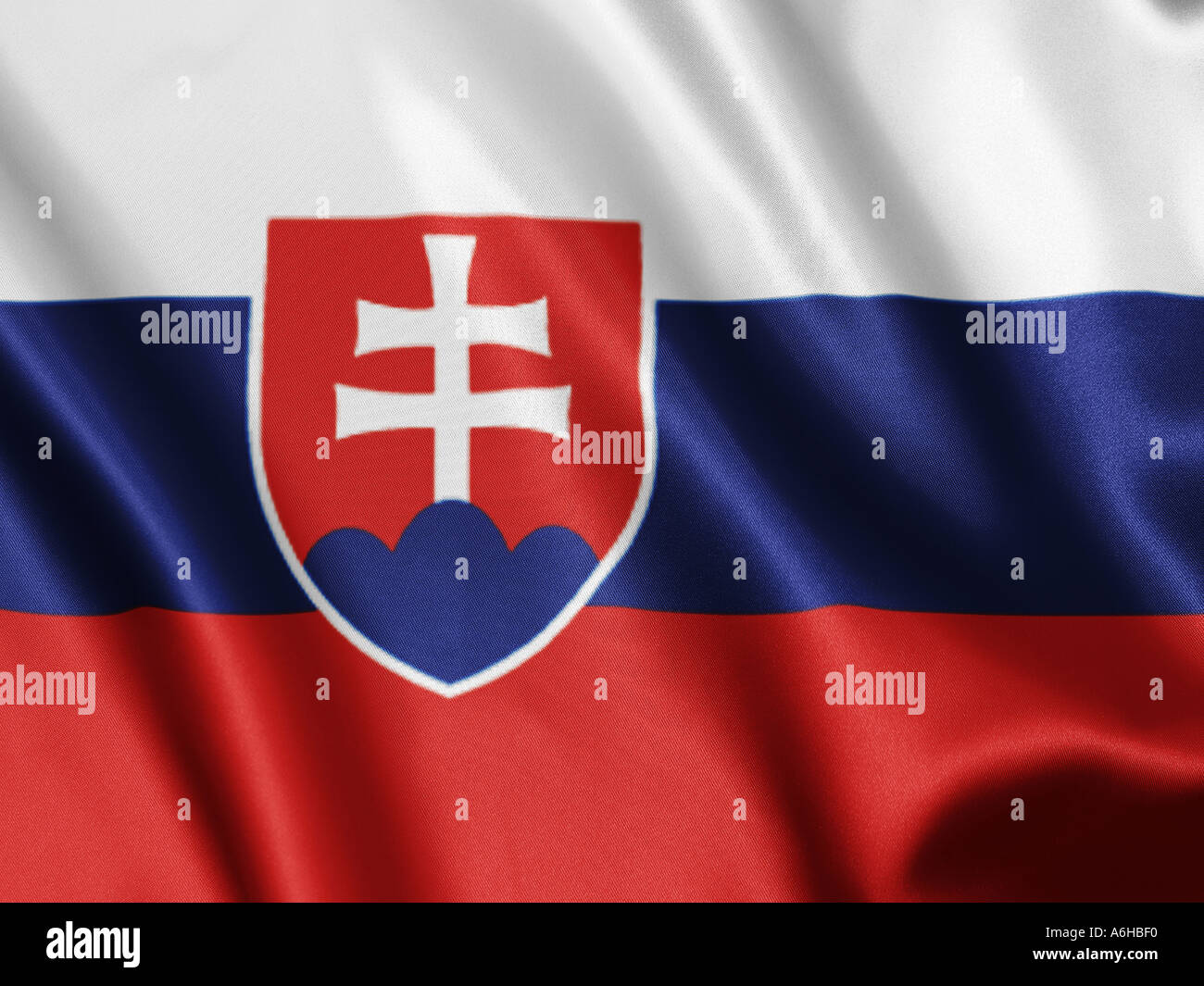 Flag of Slovak Republic  Stock Photo