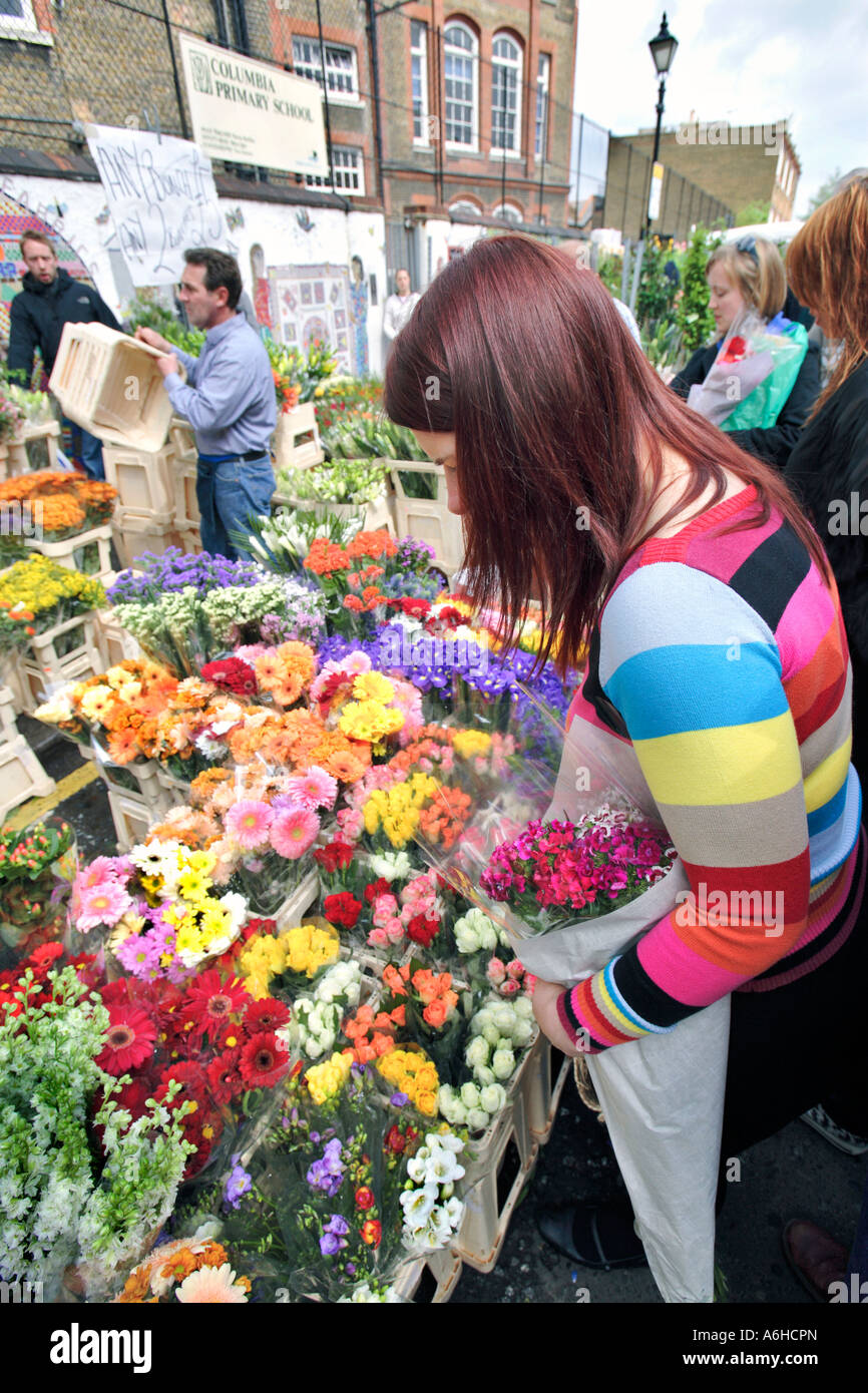 Columbia Road Flower Market Stock Photo Alamy