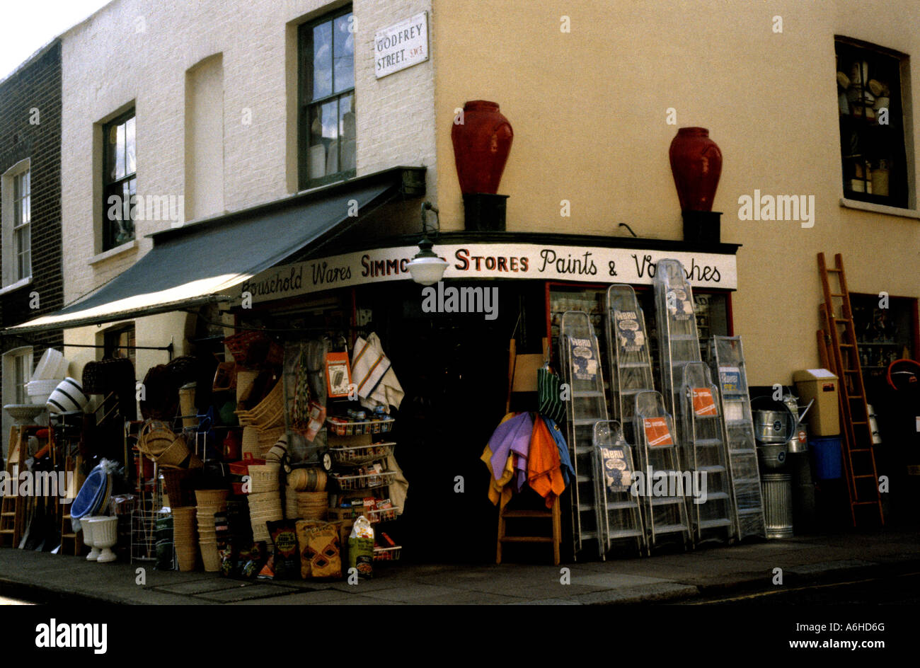 A corner hardware shop in Chelsea London England Stock Photo Alamy