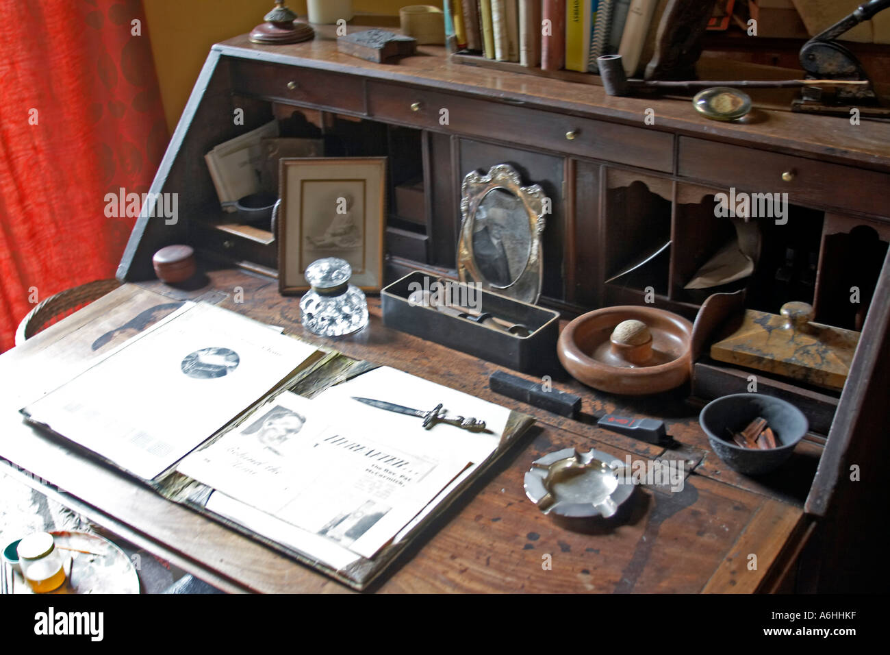 Old Writing Desk In Interior Of Lissan House Home Of Hazel Dolling