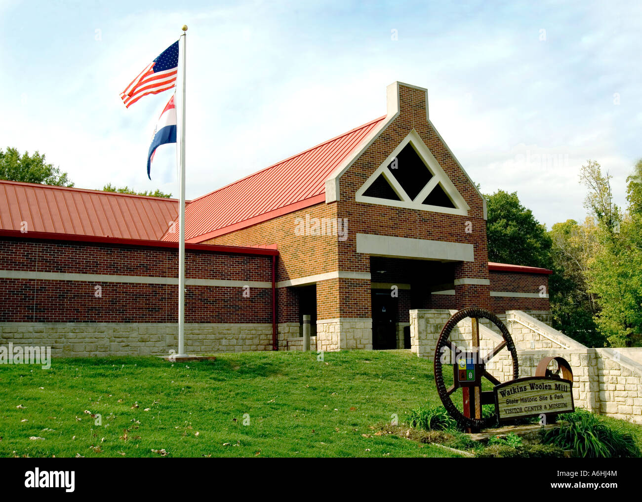 Visitor Center at the Watkins Woolen Mill State Park and State Historic