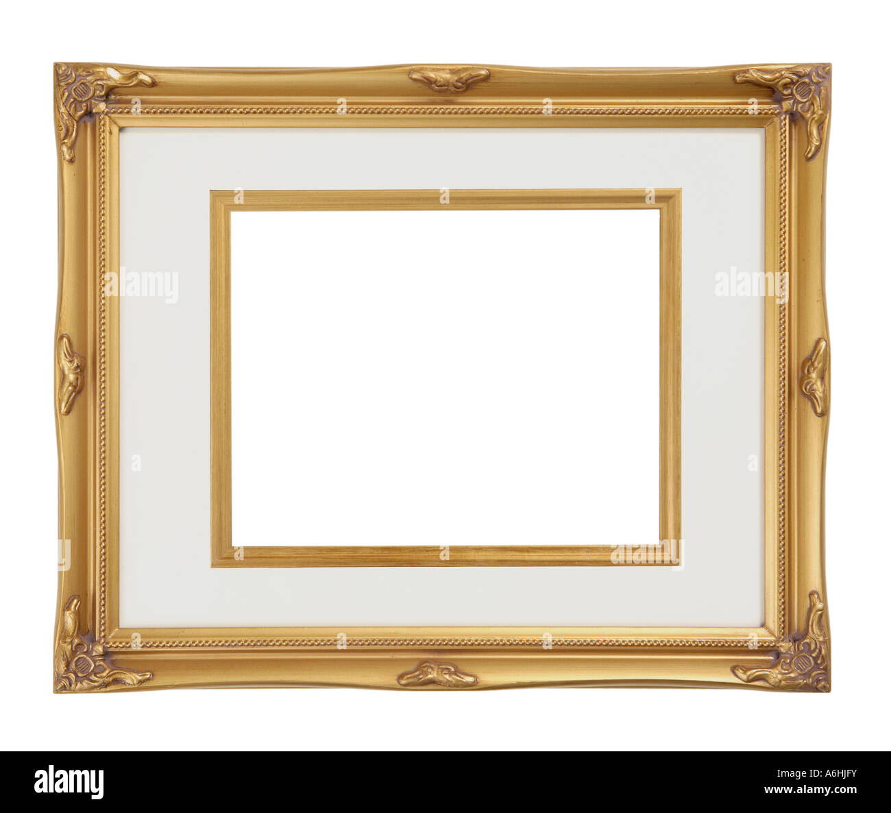 Picture frame cut out on white background Stock Photo