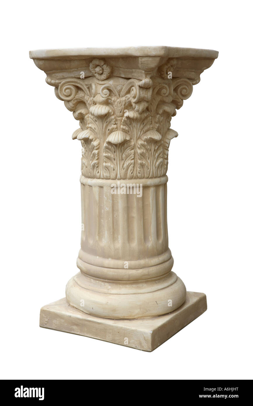 Pillar cut out on white background Stock Photo Alamy