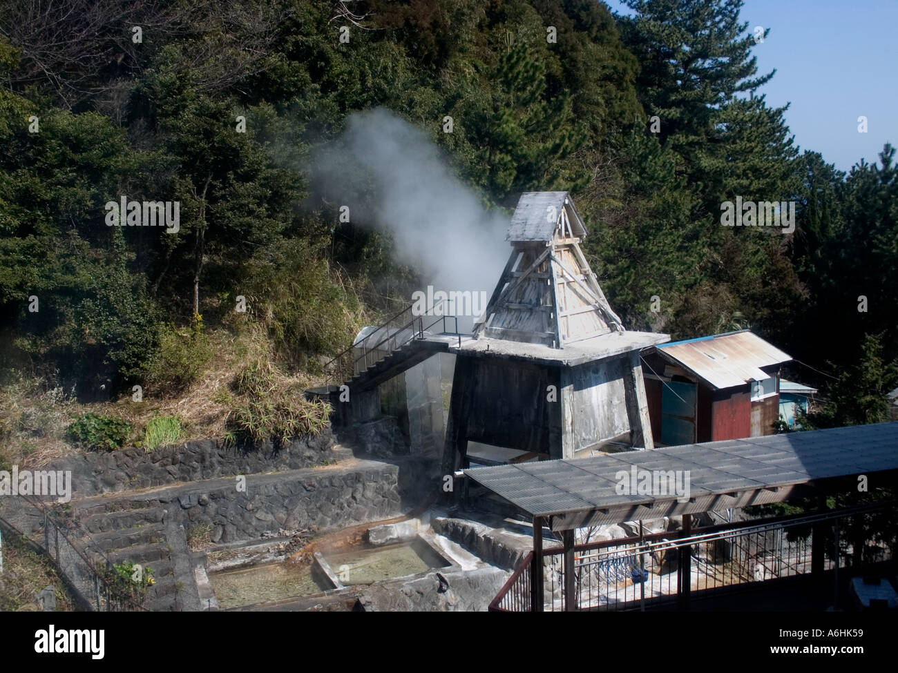 Steam baths at Shimoda, Japan Stock Photo - Alamy