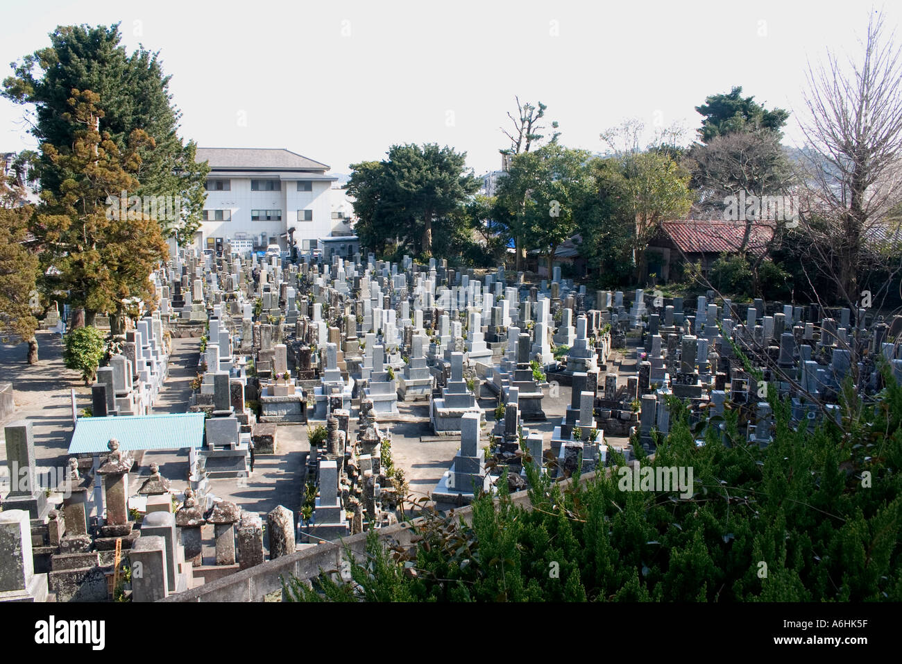 Grave yard at Shimoda, Japan Stock Photo