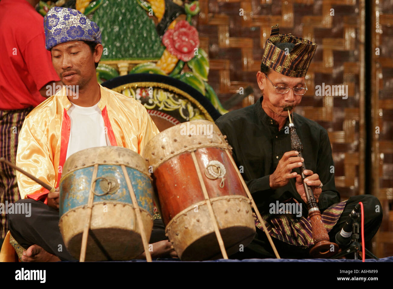 Malaysian percussion orchestra with flute Gelanggang Seni cultural