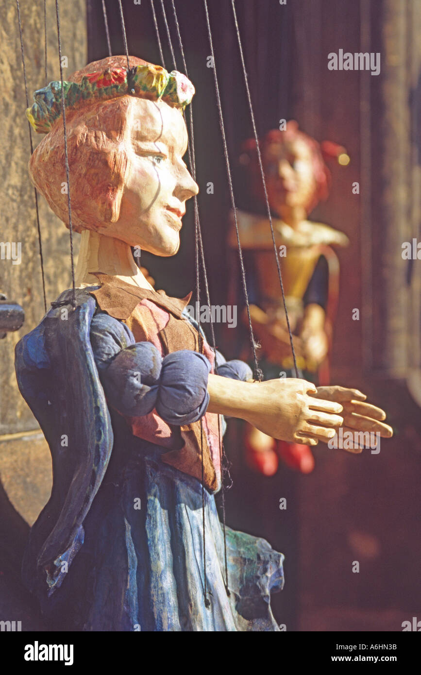 Two Puppets In Prague The Capital Of The Czech Republic Stock Photo Alamy