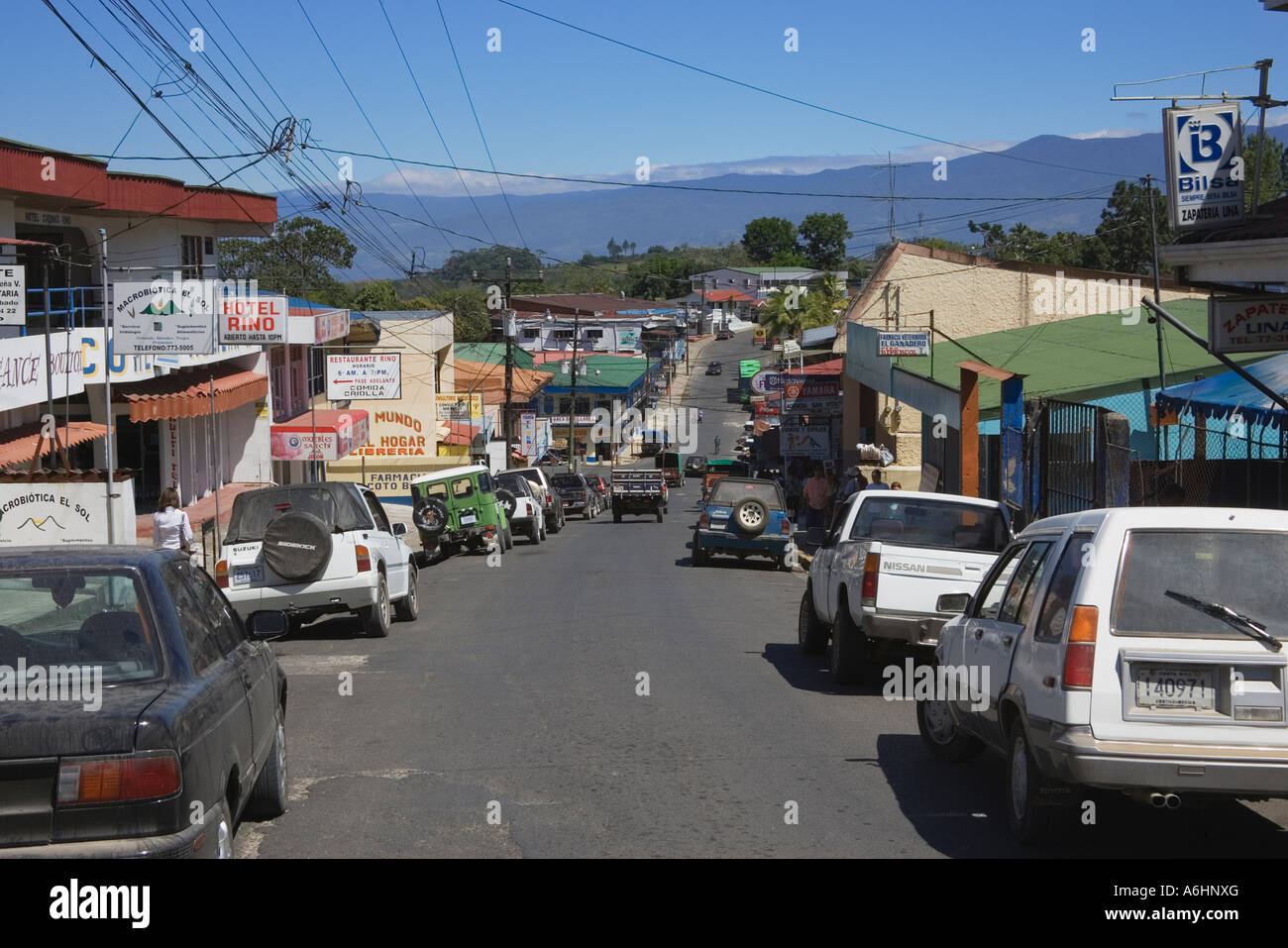 Street in San Vito southern Costa Rica Stock Photo Alamy