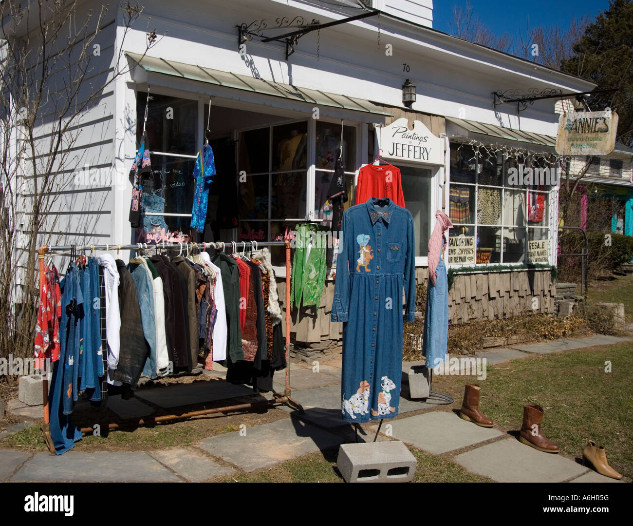 Vintage clothing store Stock Photo Alamy