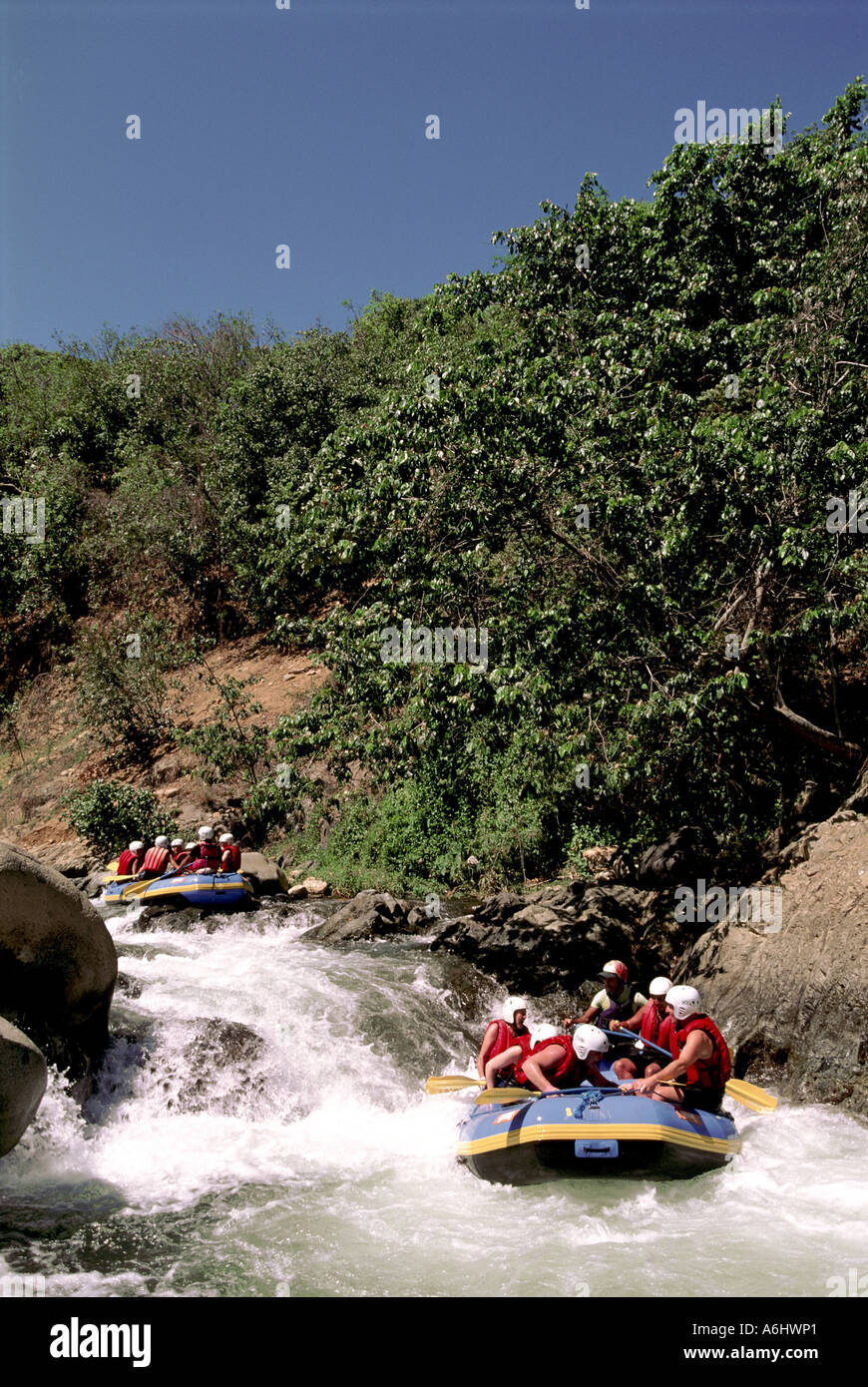 Dominican Republic Jarabacoa Rafting Stock Photo