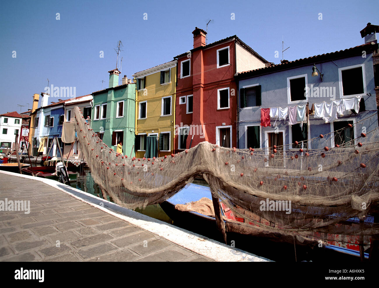 Italy Venice Burano Stock Photo