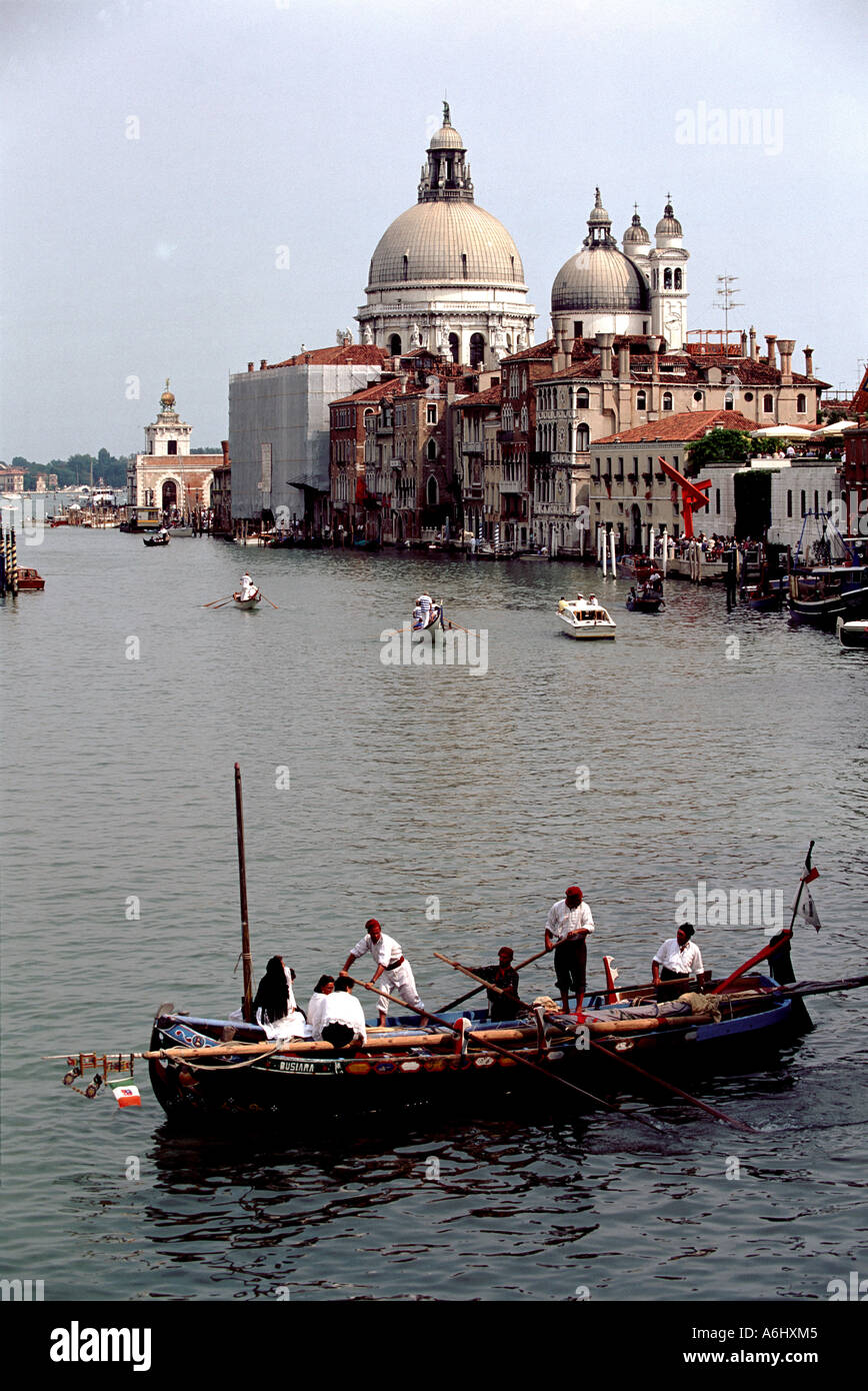 Italy Venice Regatta Stock Photo