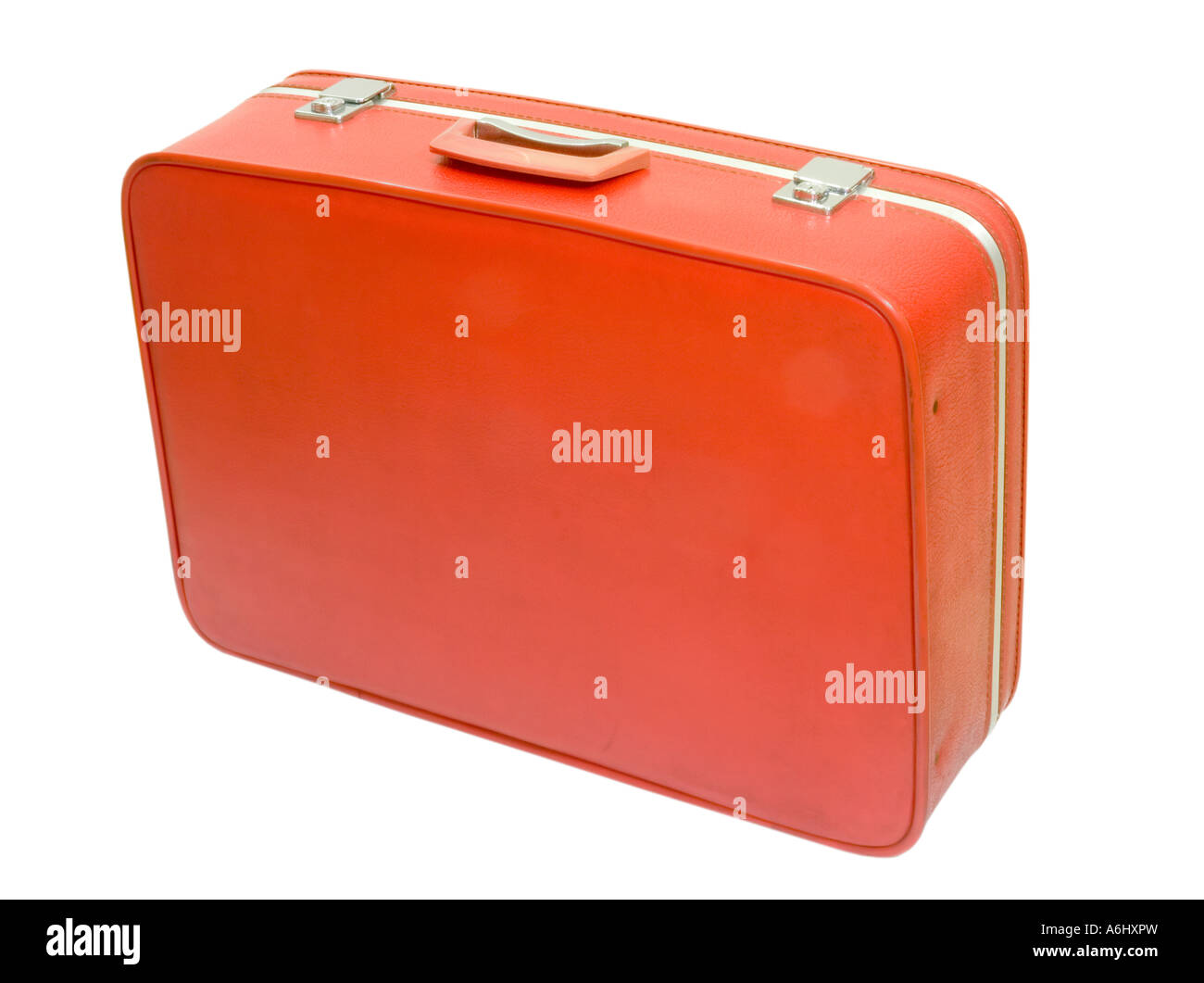Old red suitcase Stock Photo - Alamy