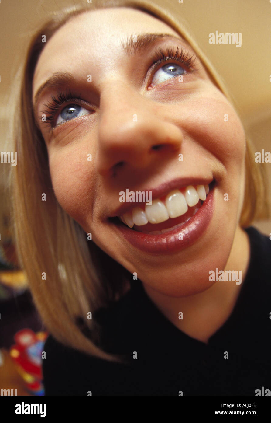 Woman Making Goofy Face Stock Photo