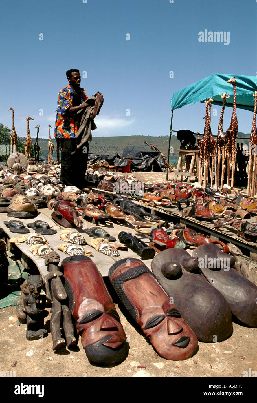 South Africa Craft Shop Sculpture Stock Photo Alamy