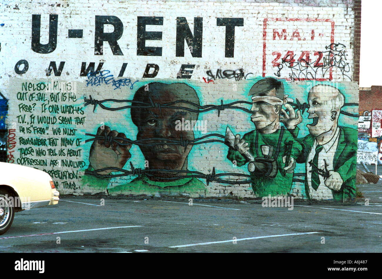 Mandela Graffiti Stock Photo