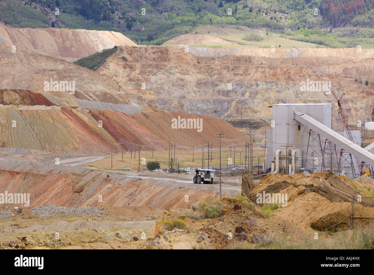 BUTTE MONTANA USA The Berkeley Pit mine at 5 610 feet elevation Stock Photo