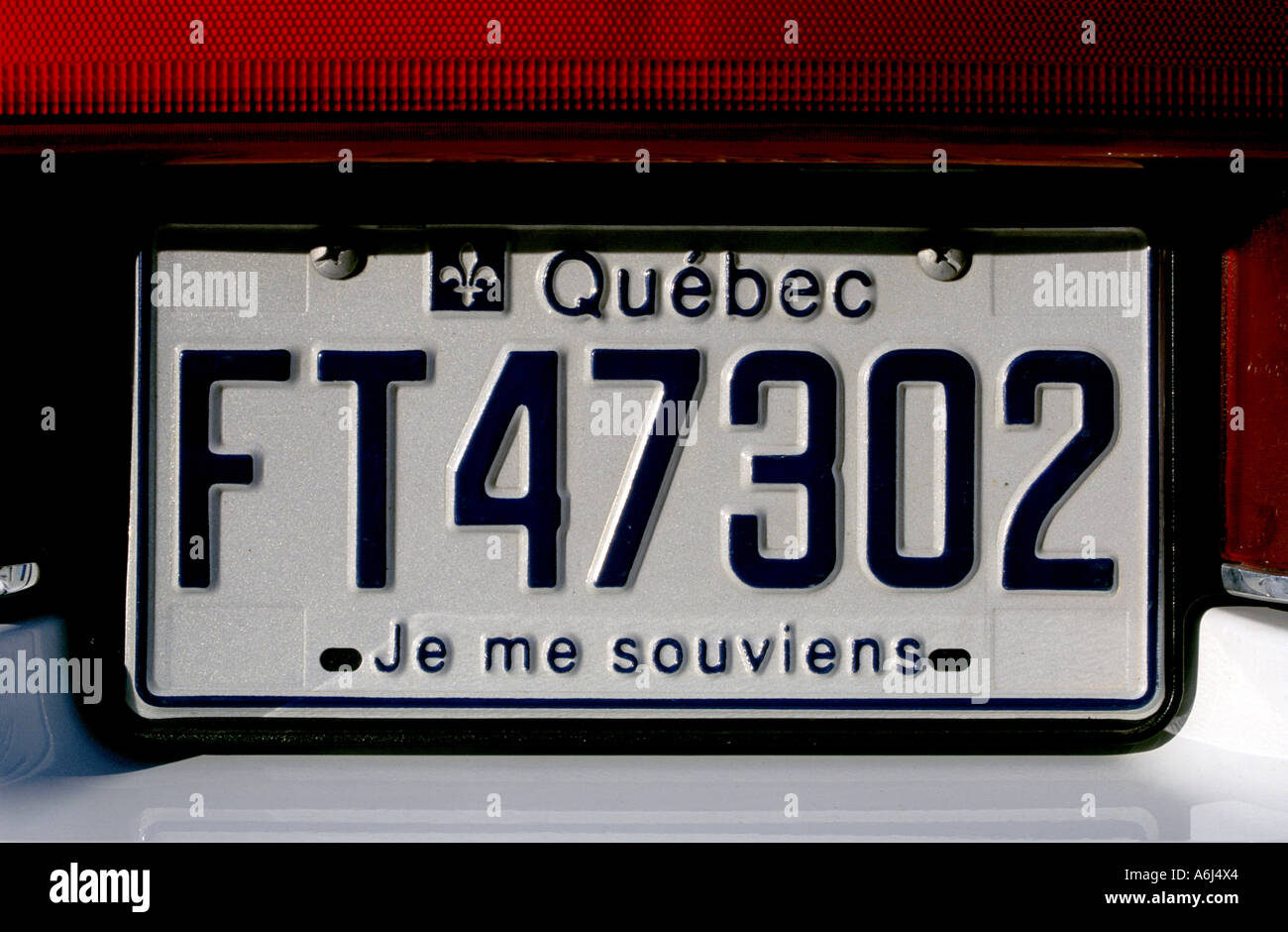 Canada Quebec Registration Stock Photo Alamy