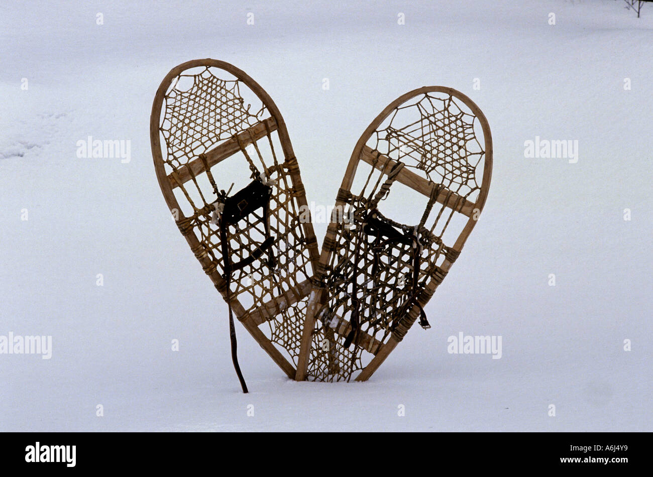 Canada Quebec Snowshoe Stock Photo Alamy