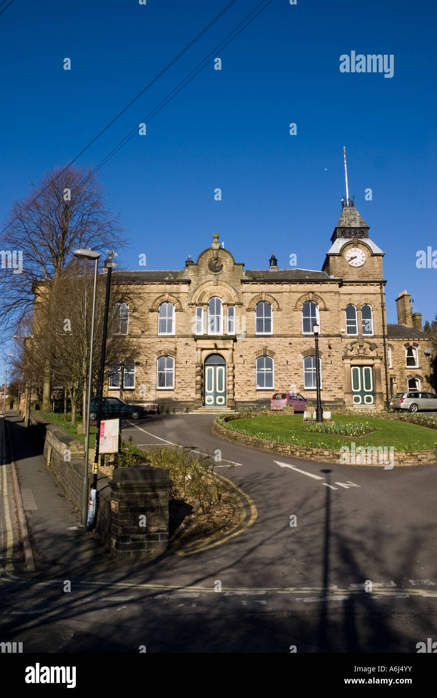 New Mills Town Hall Stock Photo Alamy