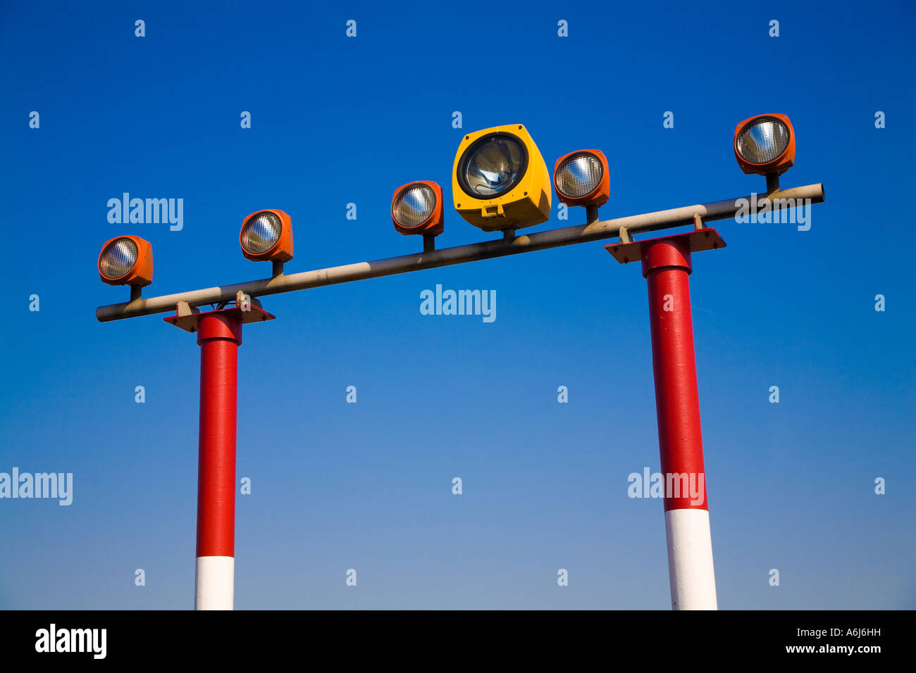 Airport Positioning Lights Stock Photo Alamy