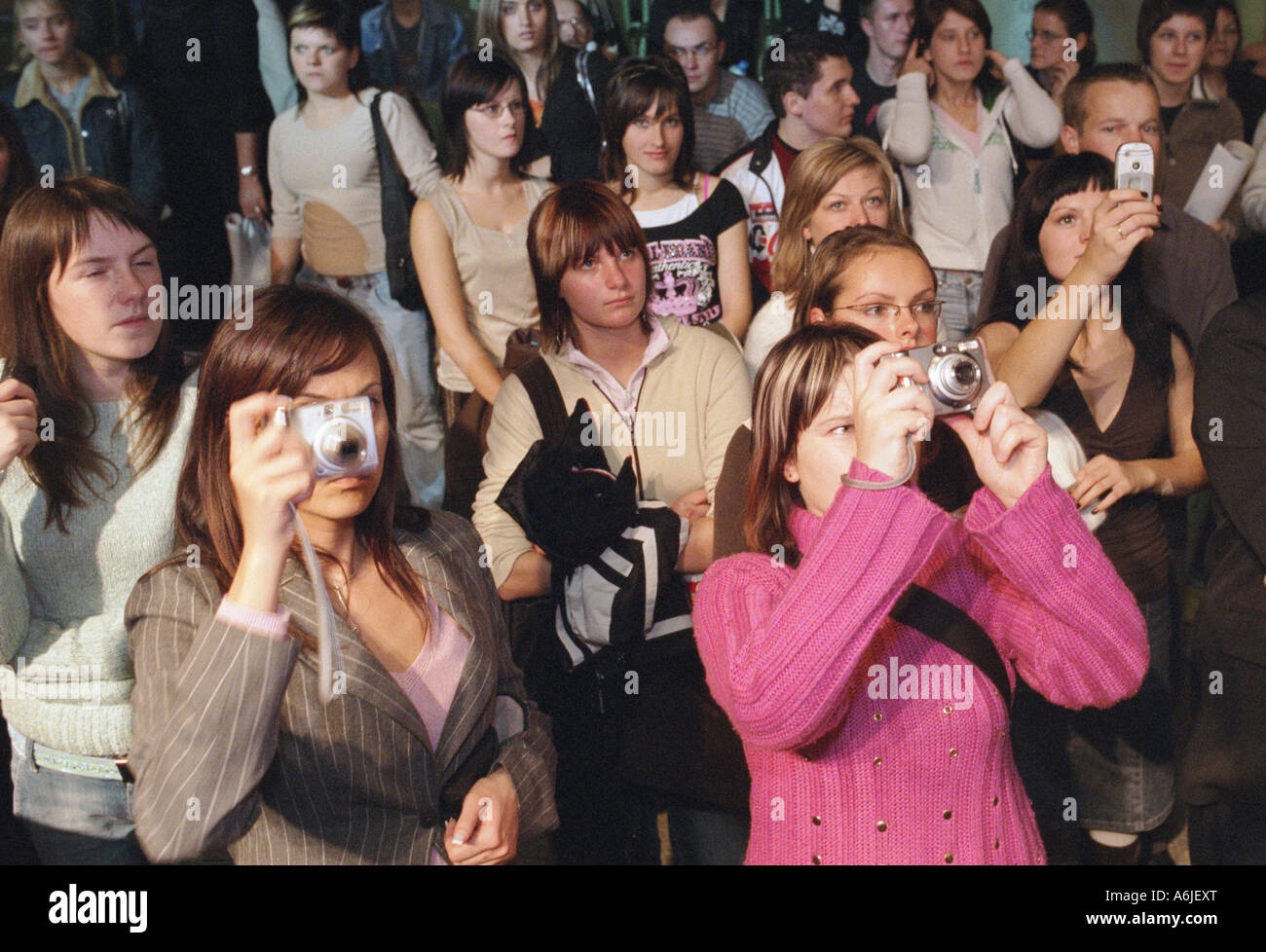 Photographs at the International Hair Fair 2005 in Poznan, Poland Stock