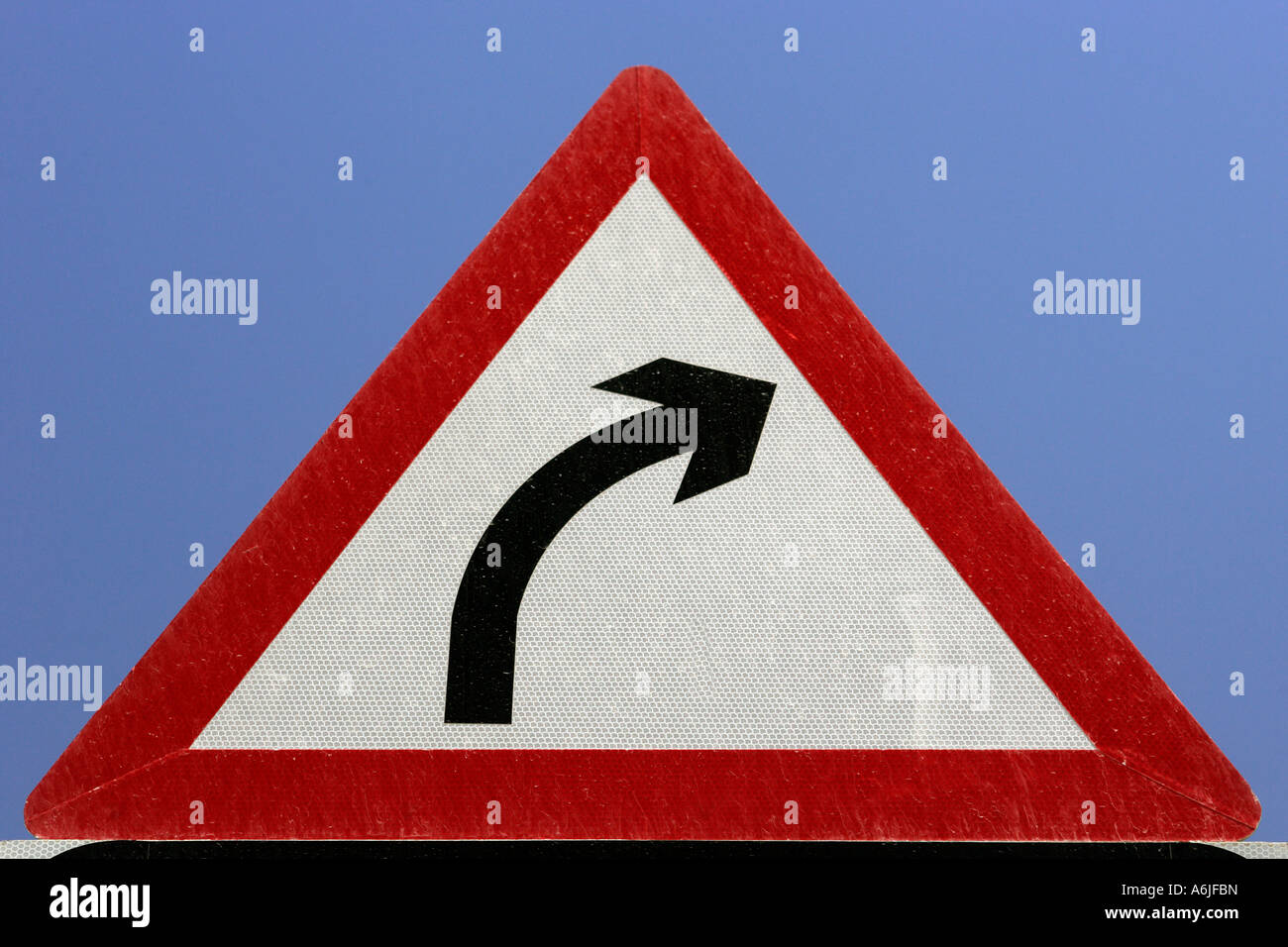 Sharp Bend Road Sign Stock Photos Sharp Bend Road Sign Stock