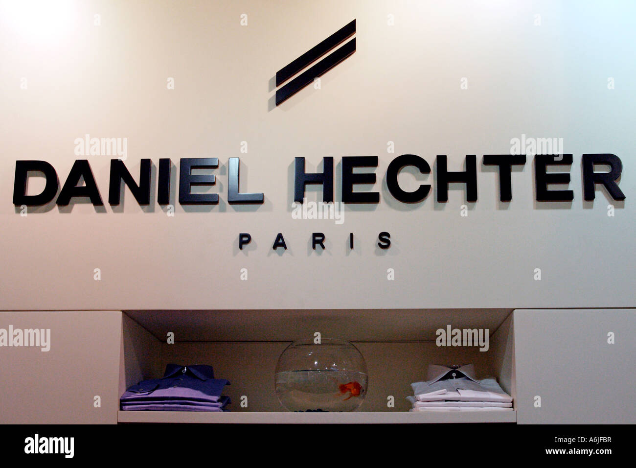 Logo of the clothing manufacturer Daniel Hechter Paris Stock Photo