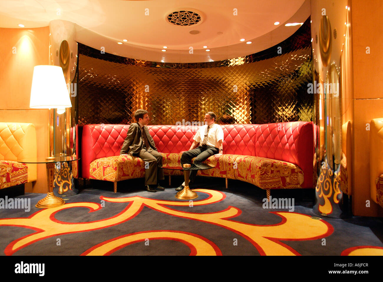 Interior of the luxurious hotel Burj Al Arab, Dubai, United Arab Emirates Stock Photo
