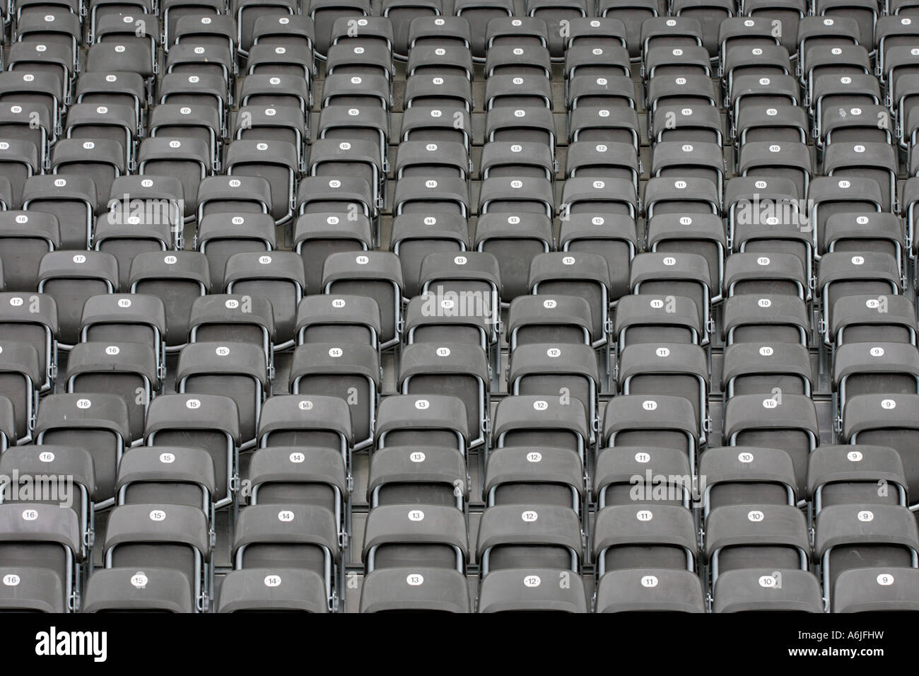Empty seats at a stadium, Berlin, Germany Stock Photo