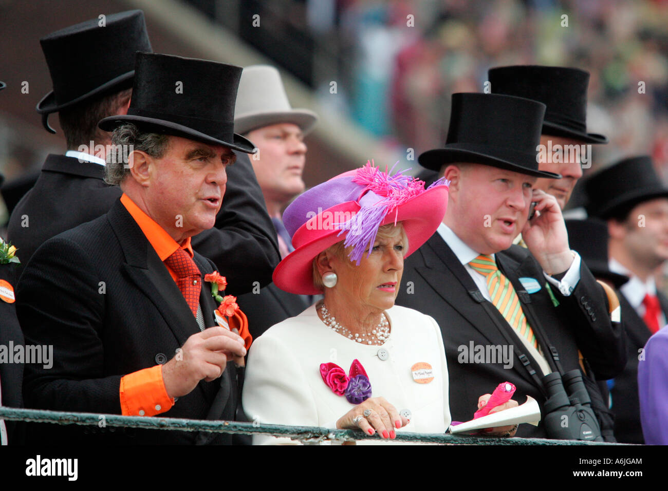 People at Royal Ascot horse race, York, Great Britain Stock Photo