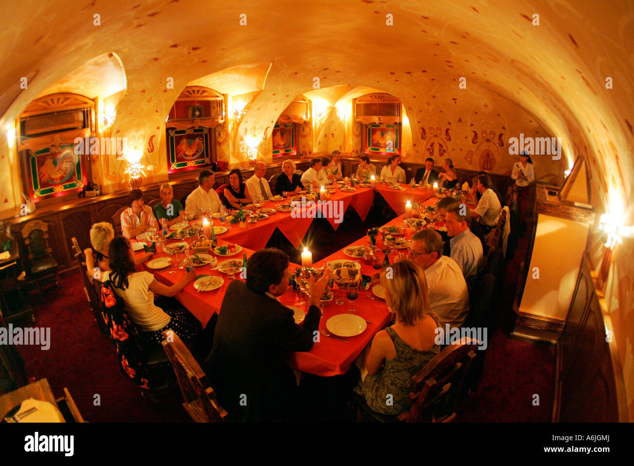 An exclusive party in a restaurant in Moscow, Russia Stock Photo