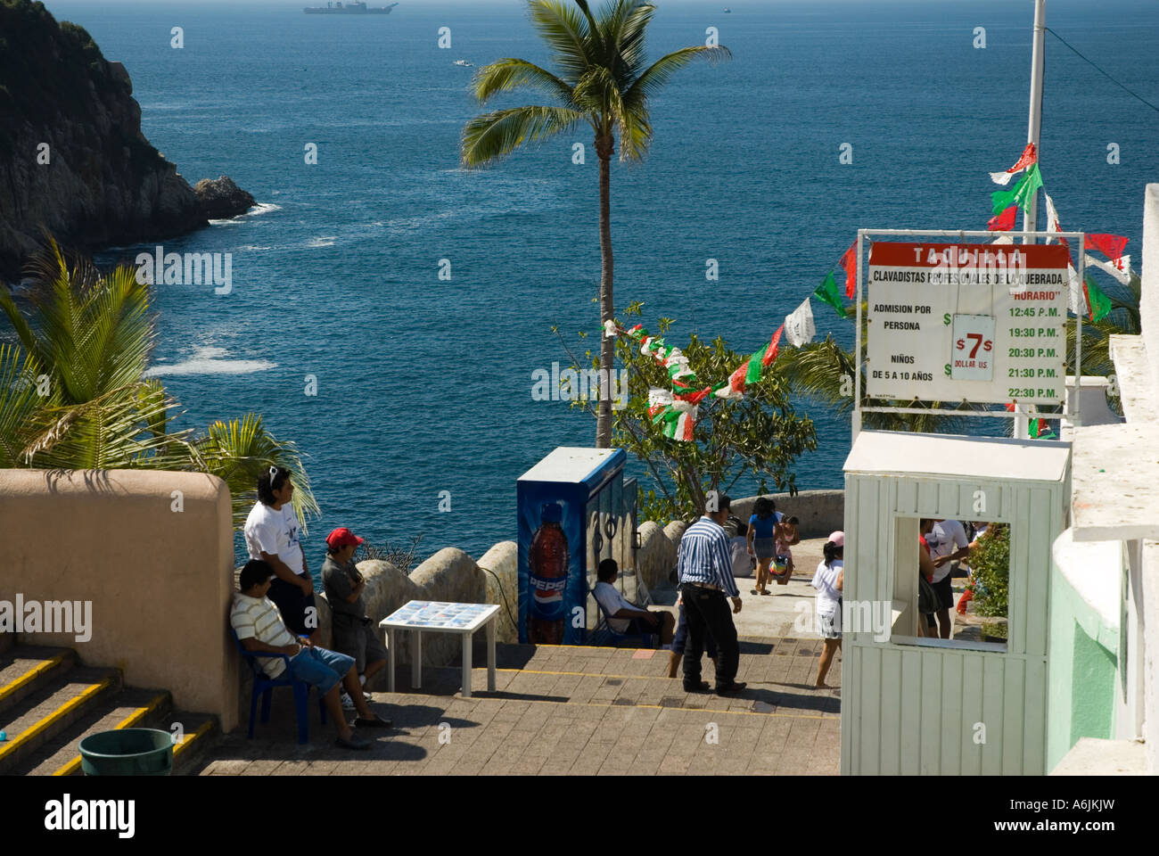 Ticket office - Quebrada cliffs hotel - Acapulco - mexico Stock Photo