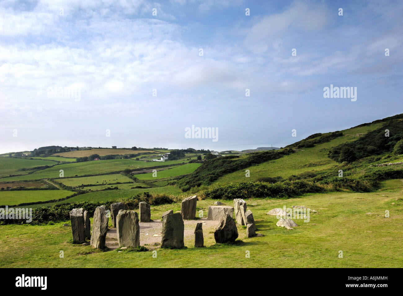 Megalithic Stone Circle Drombeg West Cork Ireland dating from 153 B C Stock Photo
