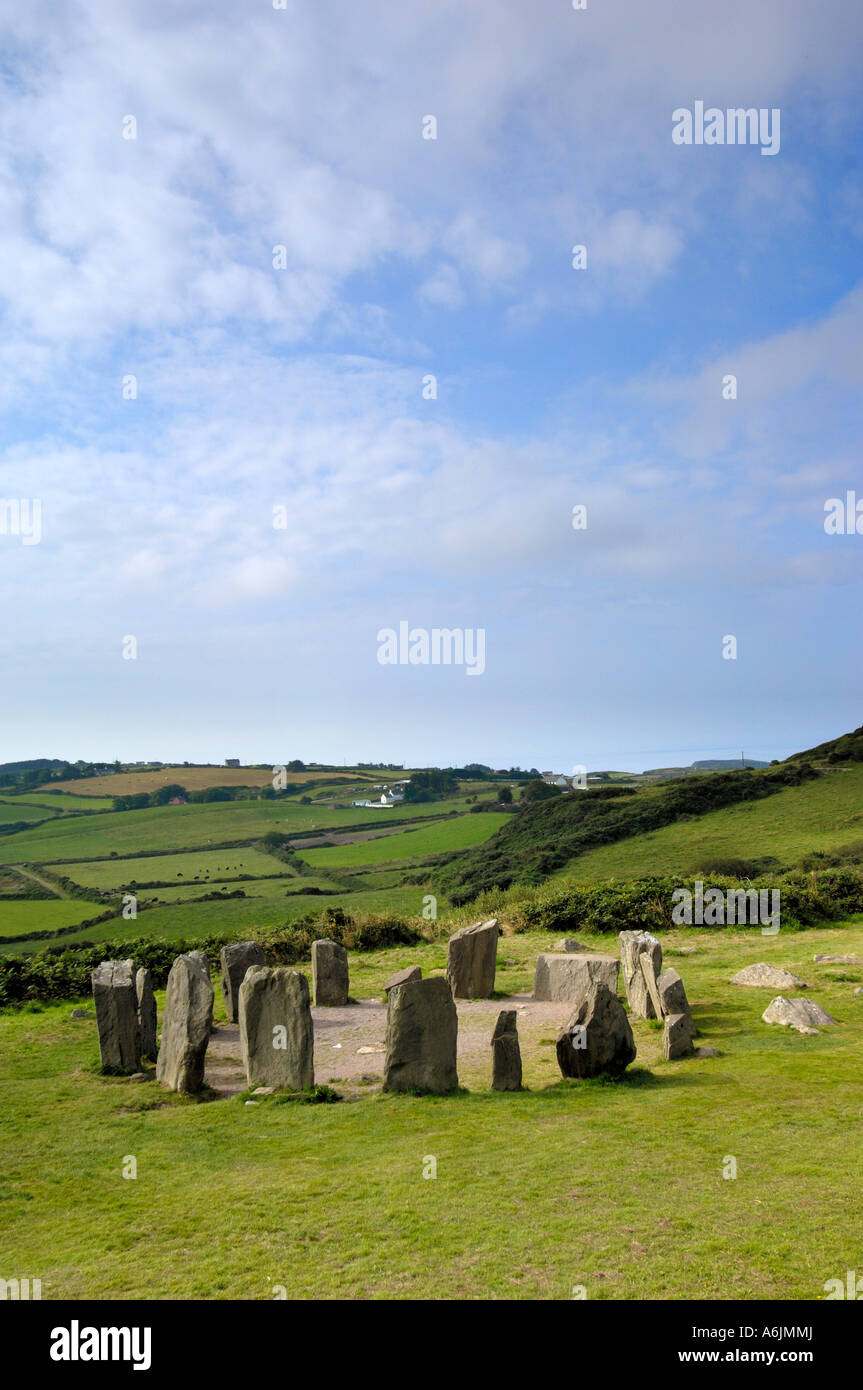 Megalithic Stone Circle Drombeg West Cork Ireland dating from 153 B C Stock Photo