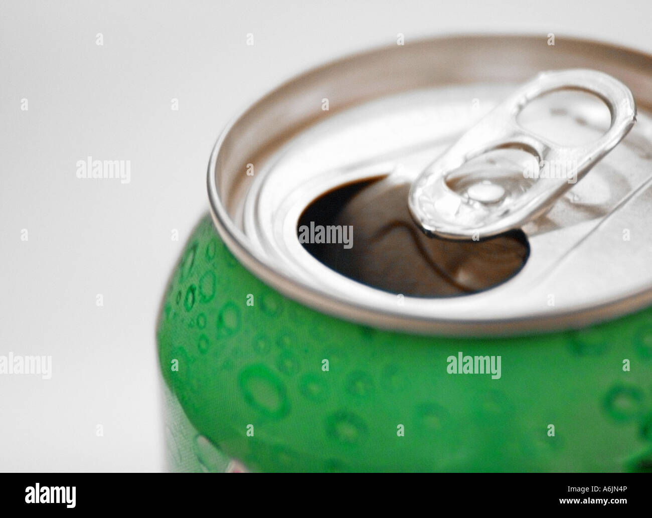 Canned soft drink with tab open Stock Photo Alamy