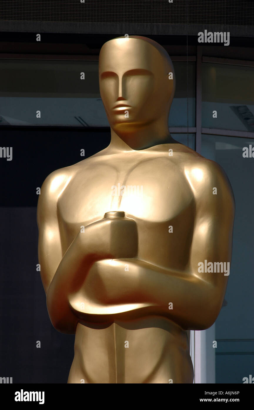 Oscar Statue in front of Kodak Theatre Hollywood California Stock Photo