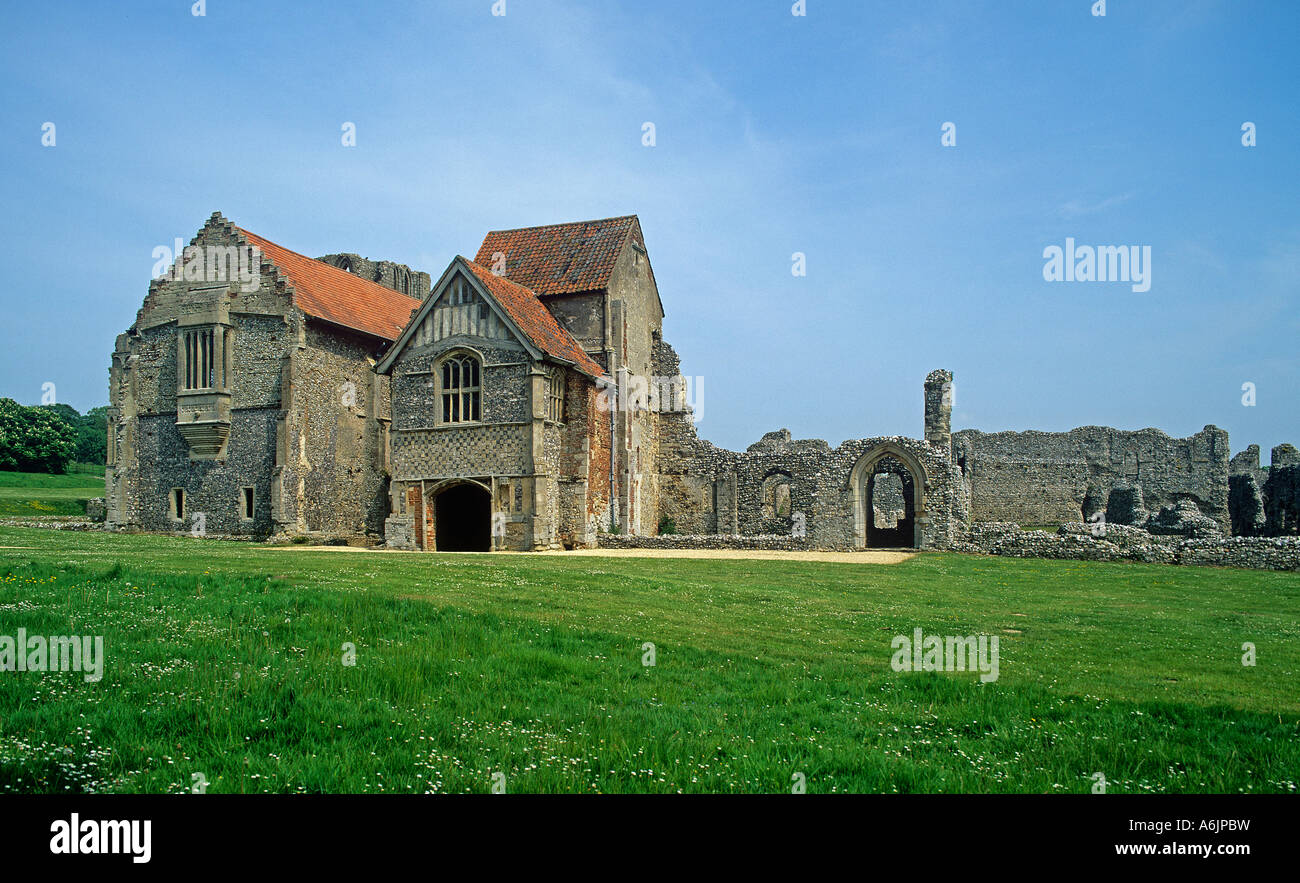 ruins of 12th Century Cluniac Priory at Castle Acre Stock Photo