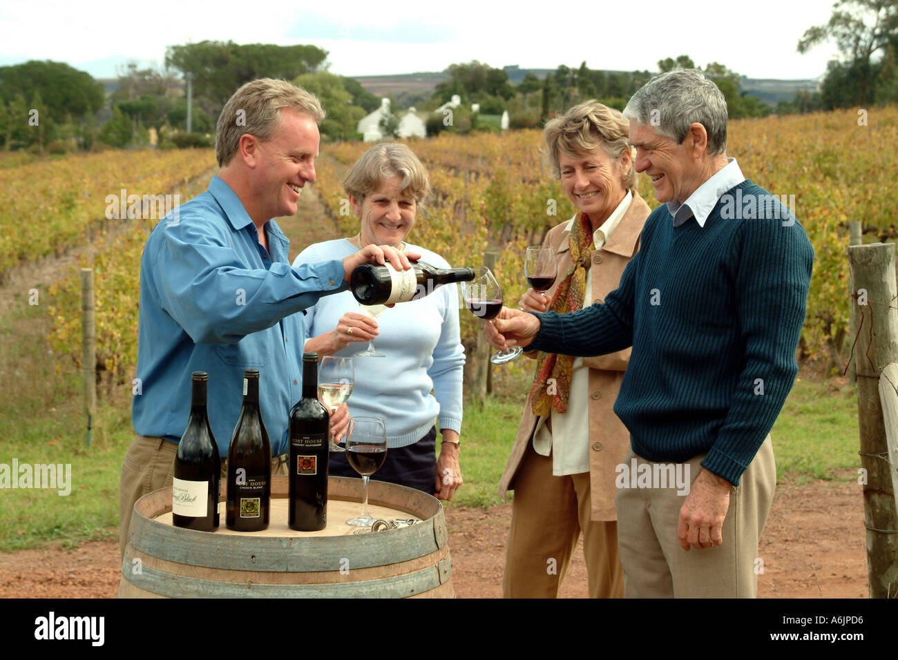 Post House Vineyards Helderberg Nr Stellenbosch Western Cape South Africa RSA Visitors wine