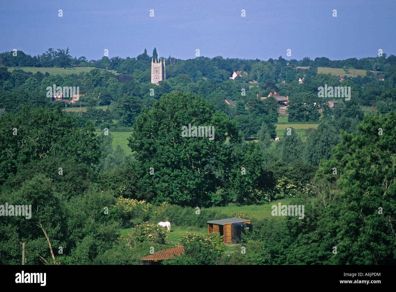 vale of Dedham Essex from East Bergholt Stock Photo