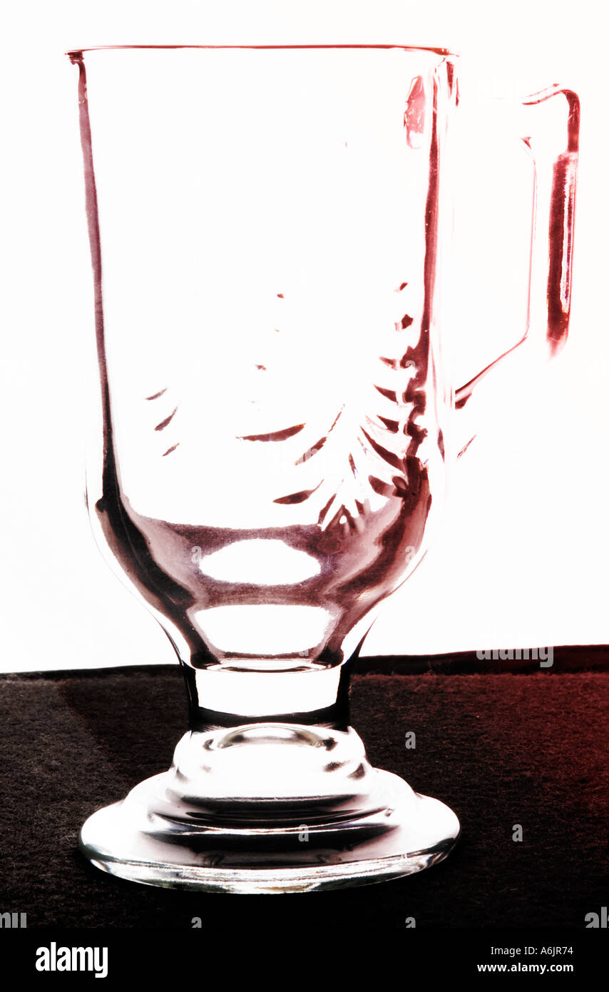 Stock Photo of Glass cup with handle Stock Photo Alamy