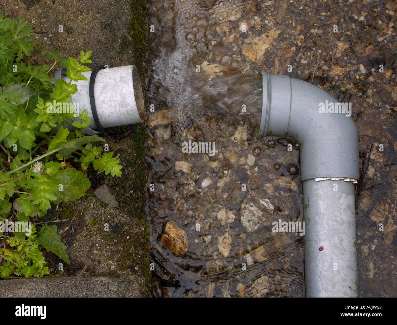Leaking water pipe Stock Photo Alamy