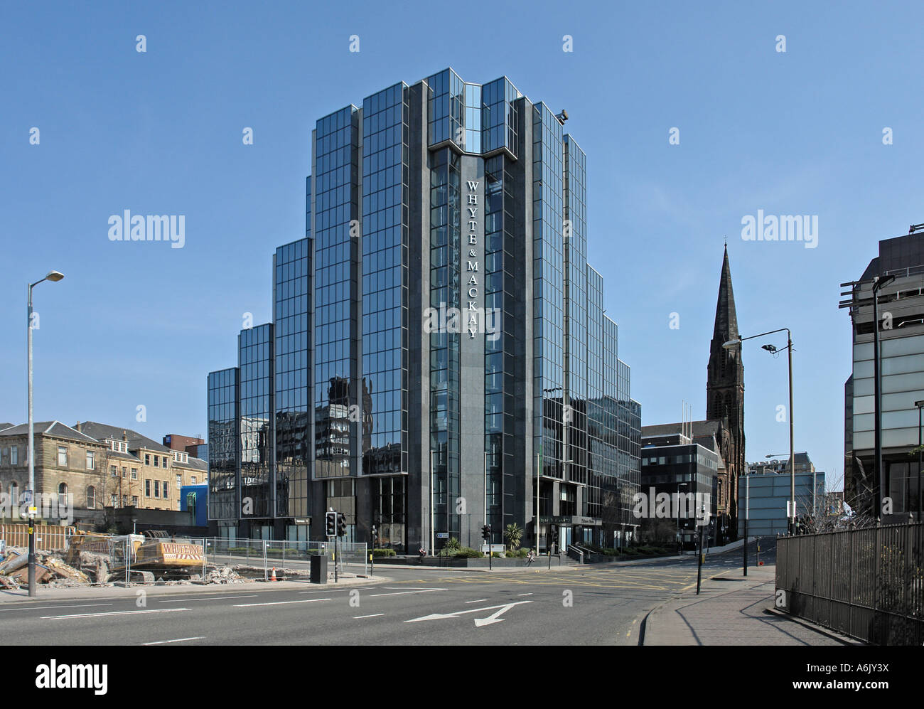 Towering Whyte & Mackay building in St. Vincent Street Glasgow Scotland Stock Photo