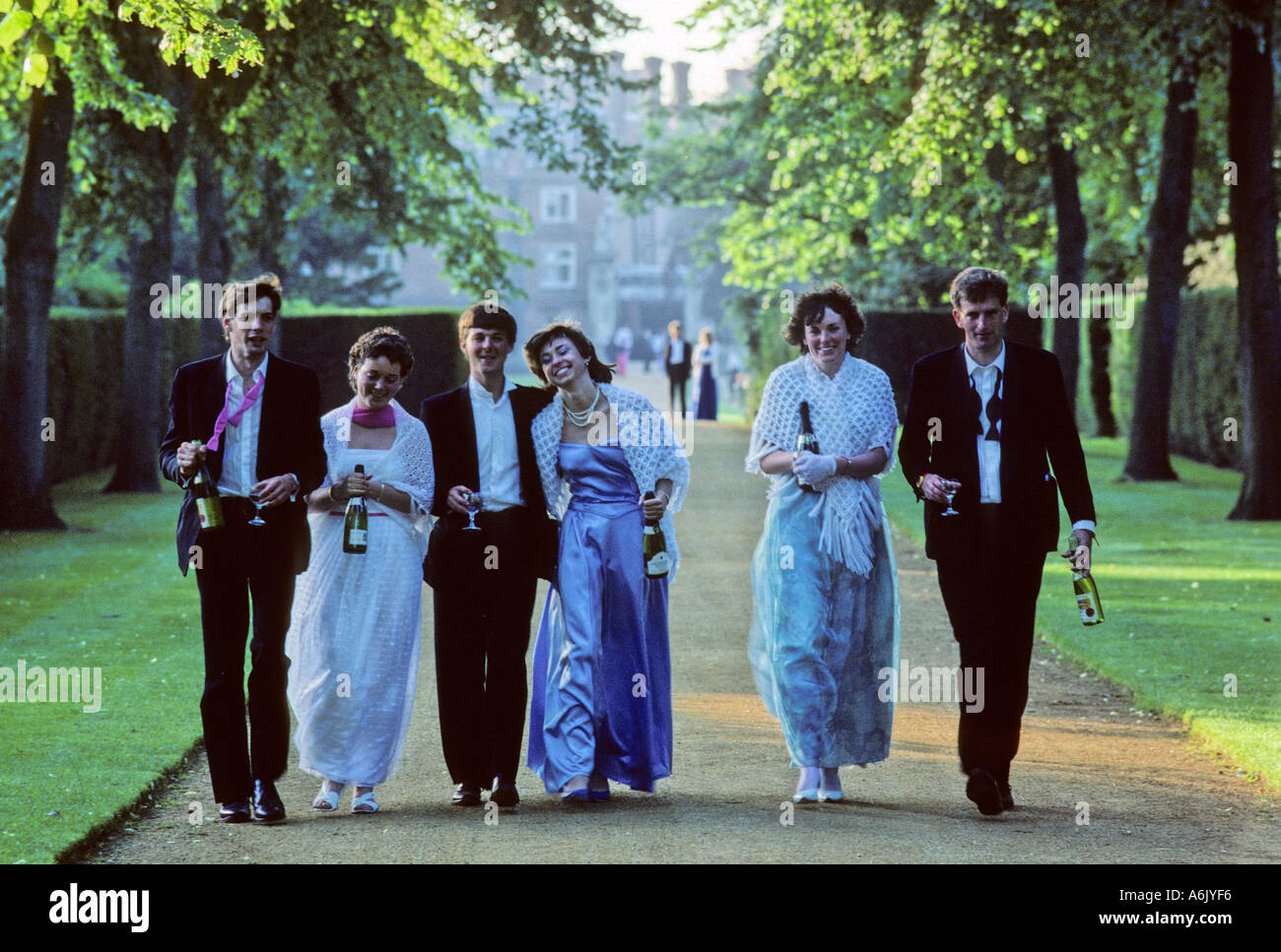 Trinity College May Ball, Cambridge University,Cambridge,England. 1986 Photographed on site with permission for Stern Magazine. Stock Photo