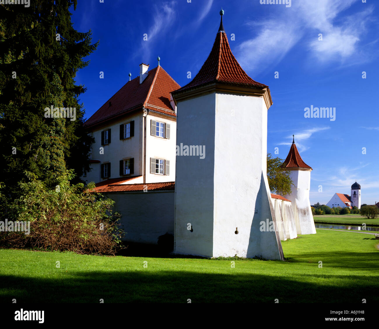 DE - BAVARIA:  Blutenburg Castle at Munich Stock Photo