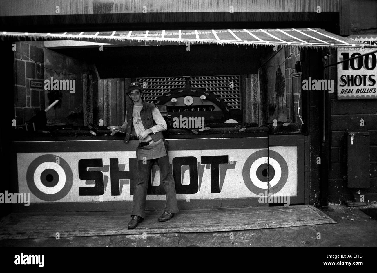 Shooting Gallery at Coney Island, New York, June 1973. Photographed in