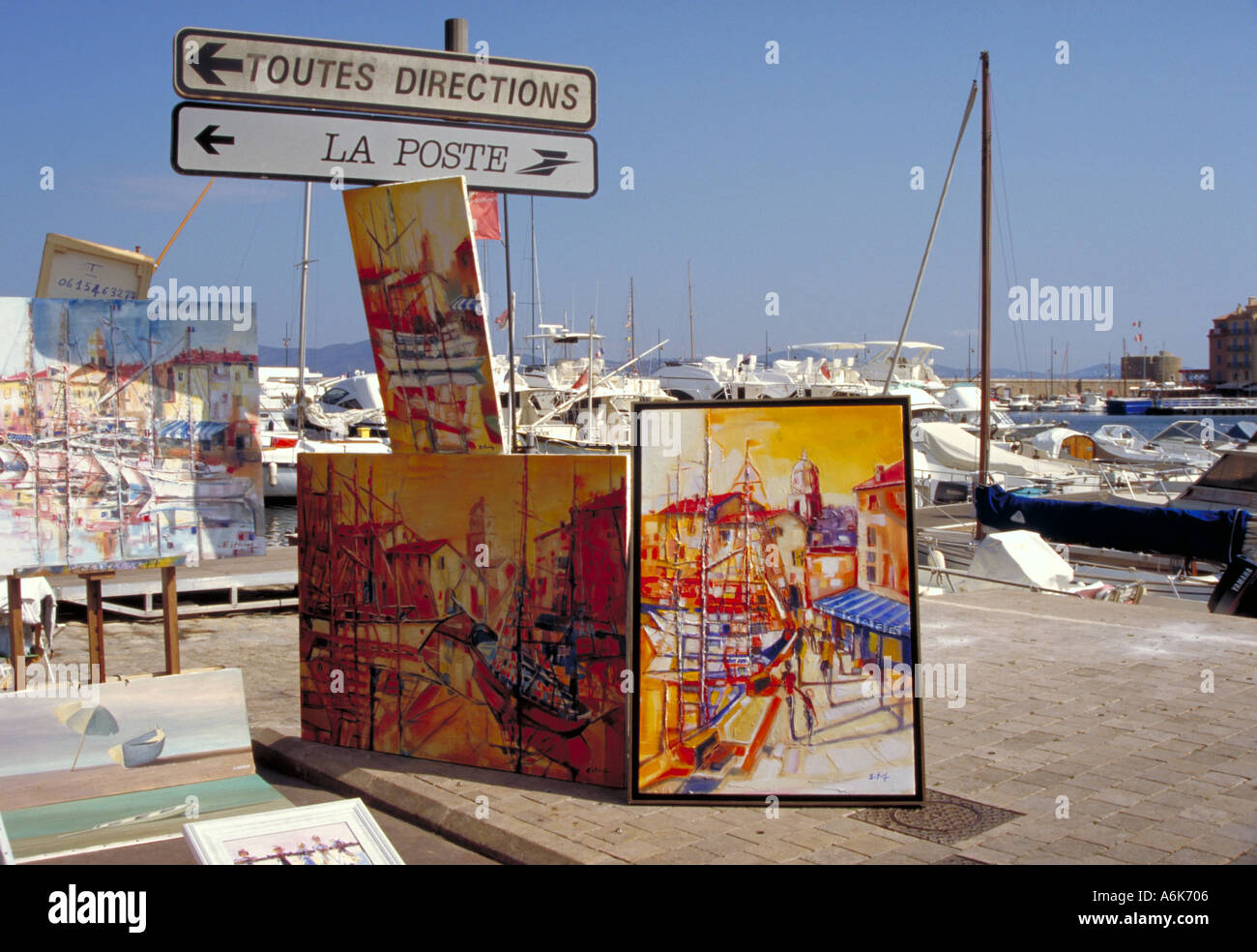 Art Paintings St Tropez France Stock Photo