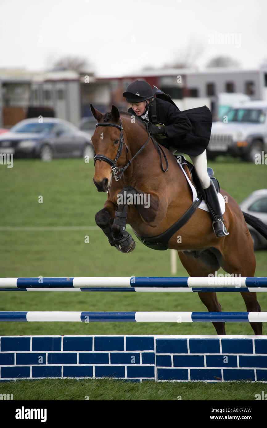 Equestrian eventing at Kelsall Hill Cheshire where horses and riders